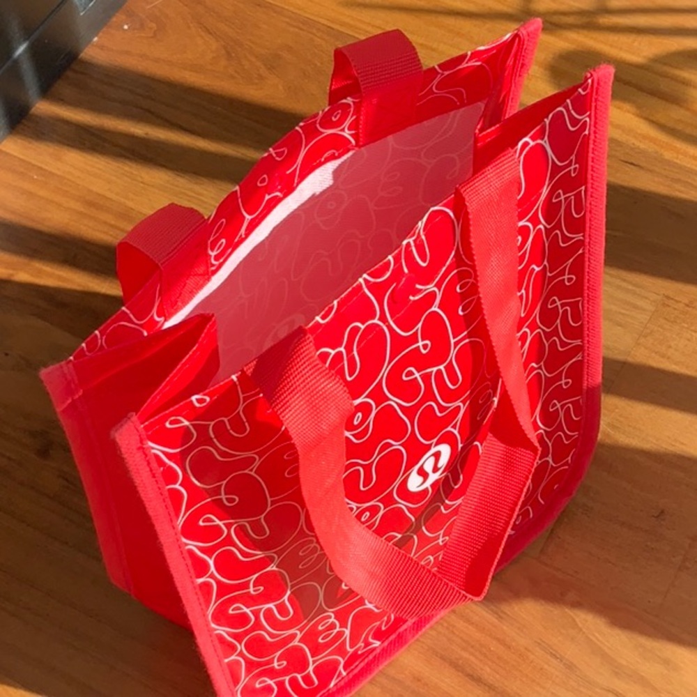 Small red Lululemon tote bag RED LULULEMON shopping bag